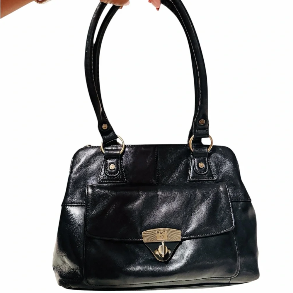 BACI Italian Leather Satchel - Picture 1 of 15